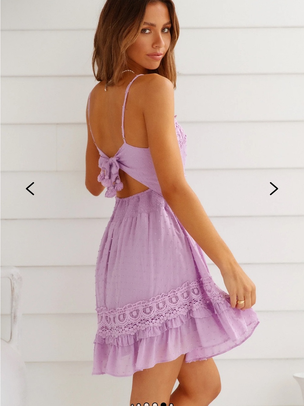 Hello Molly Shady Lady Lavender Lace-Trim Summer Dress - Picture 9 of 16